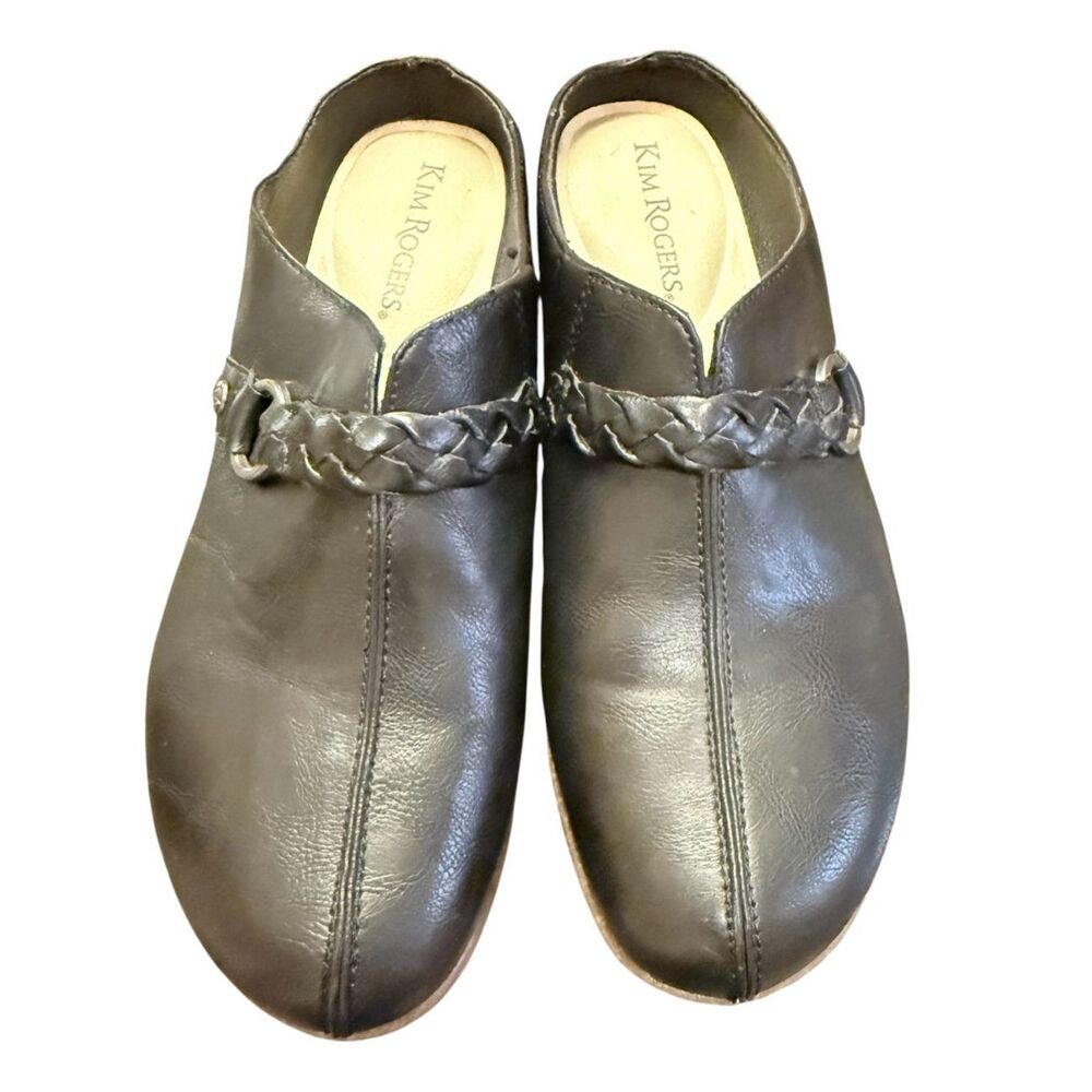 Kim Rogers Forsythe Clogs Black Sz. 8.5 Chunky Stable Comfort